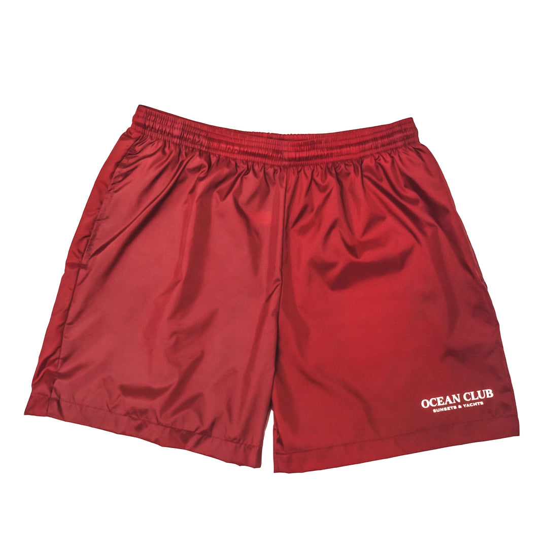 Sunsets & Yachts Swim Shorts Red