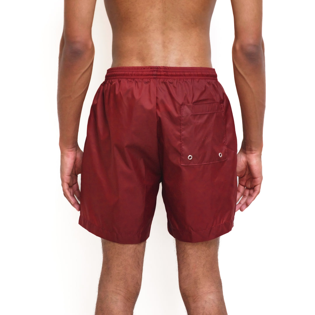 Sunsets & Yachts Swim Shorts Red Back